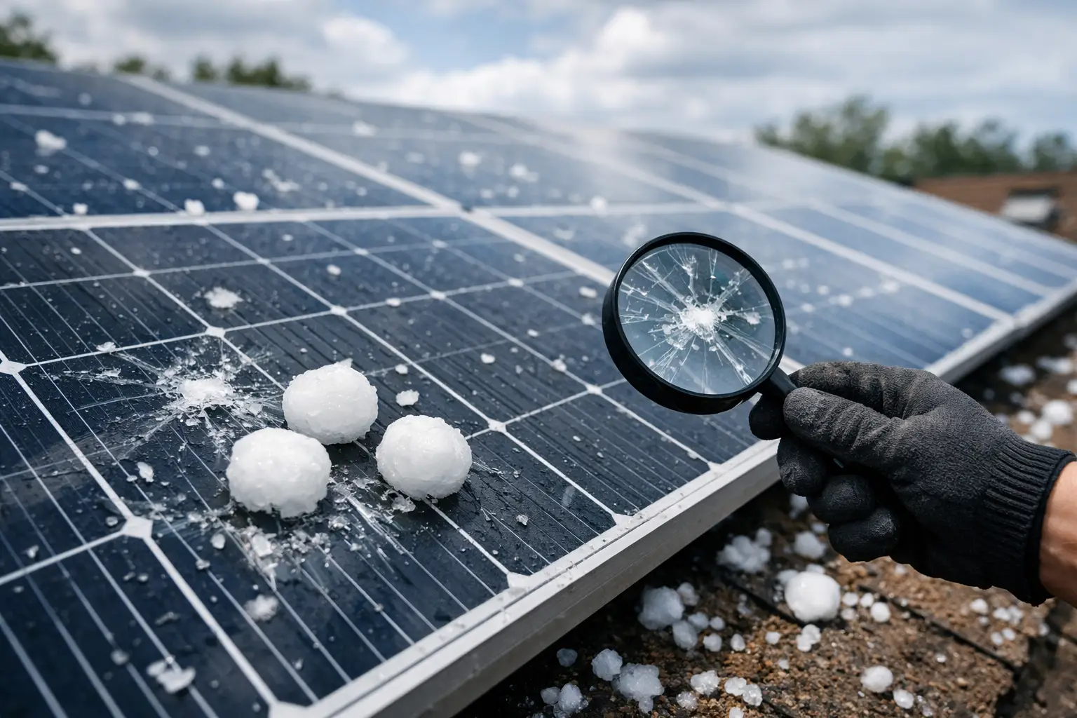 Hail Damage Solar Panels - What to Check